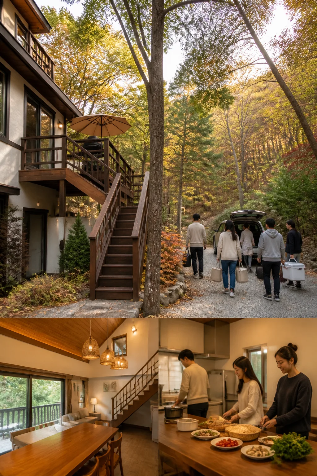 복층 객실과 주차장, 식사 공간을 함께 살펴보는 용인펜션 가족·친구 모임 여행